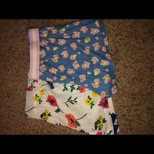 Old Navy and Gap pajama shorts